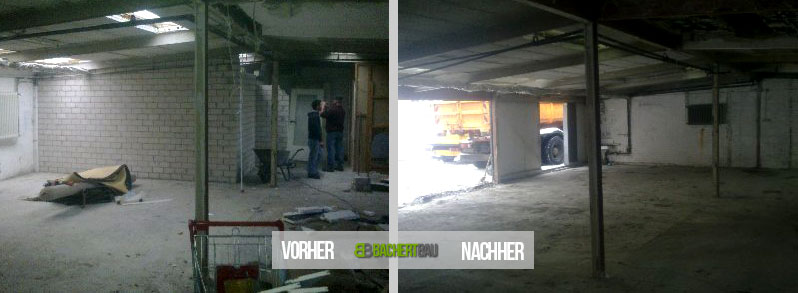 Entkernung einer Garage in Hamburg