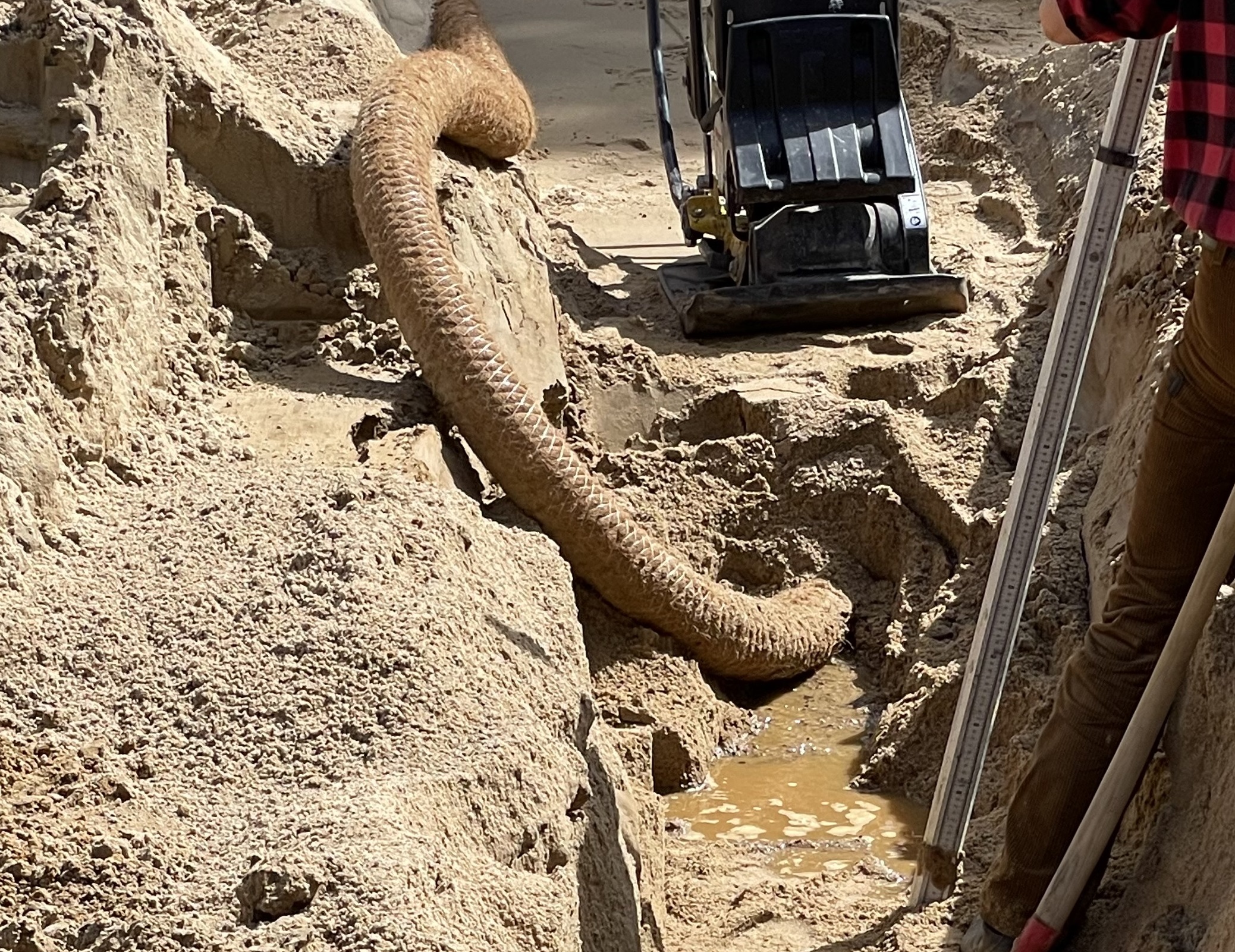 offene Wasserhaltung Bauhilfsdrainage