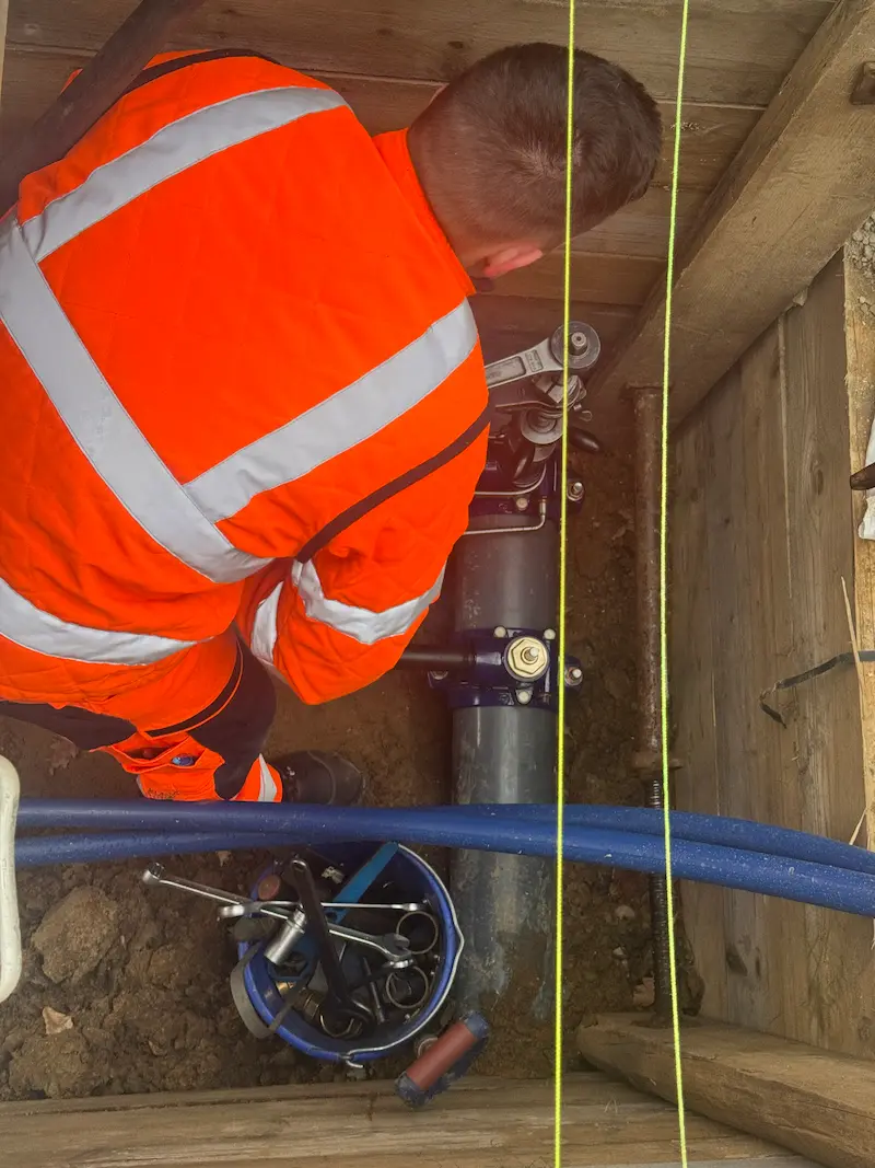 Herstellung eines Trinkwasseranschlusses und Bauwasserversorgung